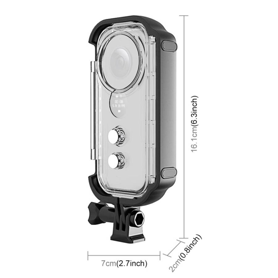 PULUZ 30m Underwater Waterproof Housing Protective Case for Insta360 ONE X, with Buckle Basic Mou...