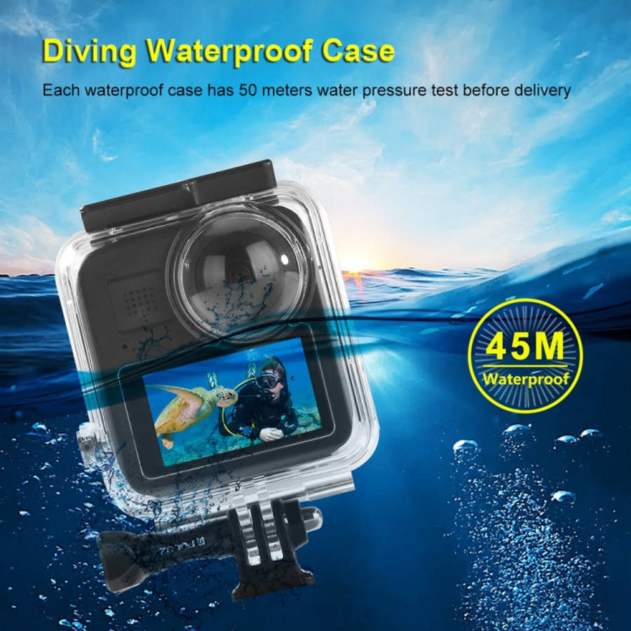 PULUZ 45m Underwater Waterproof Housing Diving Case for GoPro MAX, with Buckle Basic Mount & Scre...