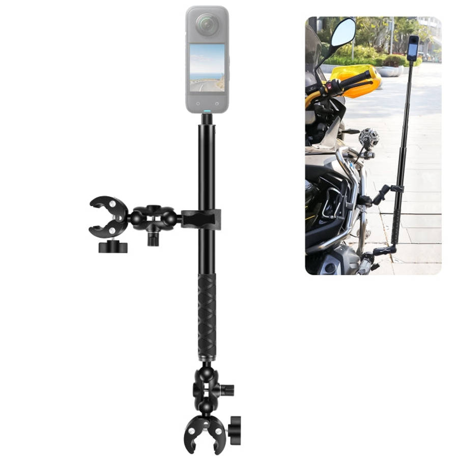 PULUZ Motorcycle Dual-heads Crab & Single Heads Clamps Handlebar Fixed Mount 150cm Selfie Stick, ...