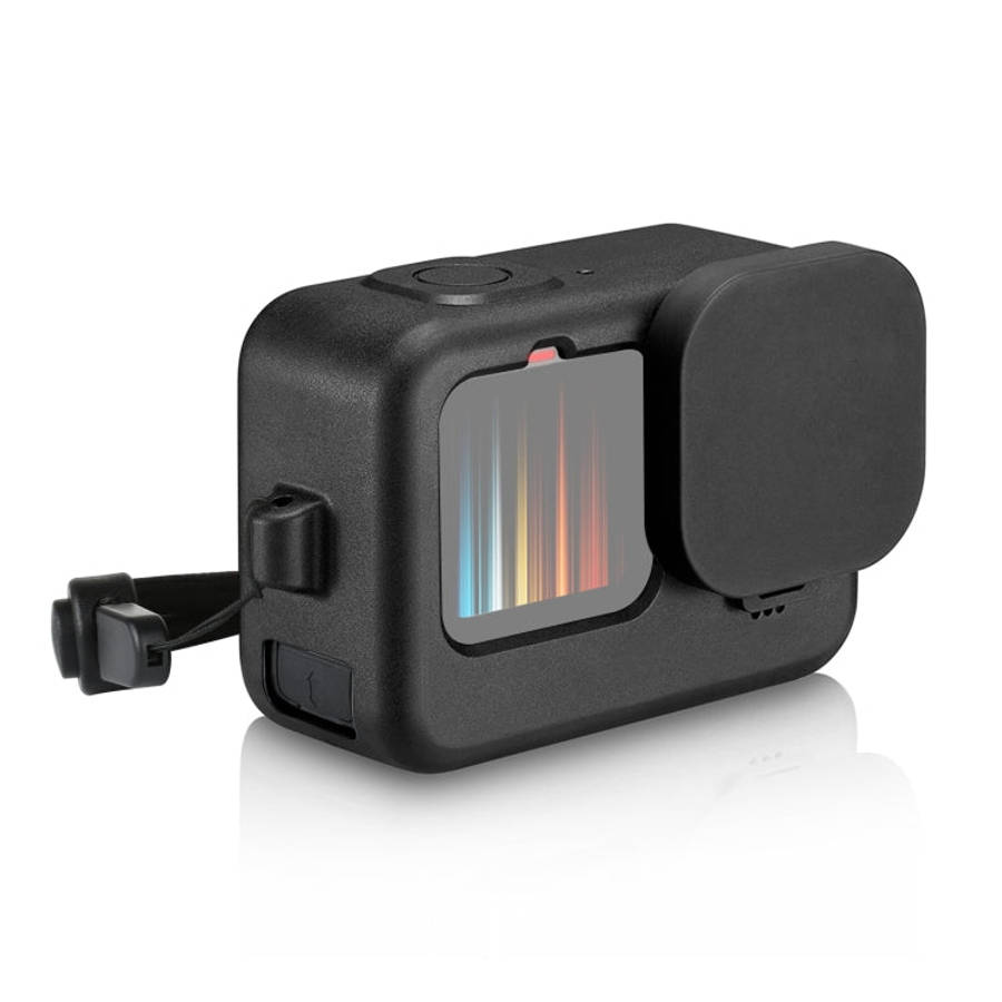 PULUZ for GoPro HERO12 Black /11 Black /10 Black /9 Black Silicone Protective Case + POM Side Int...