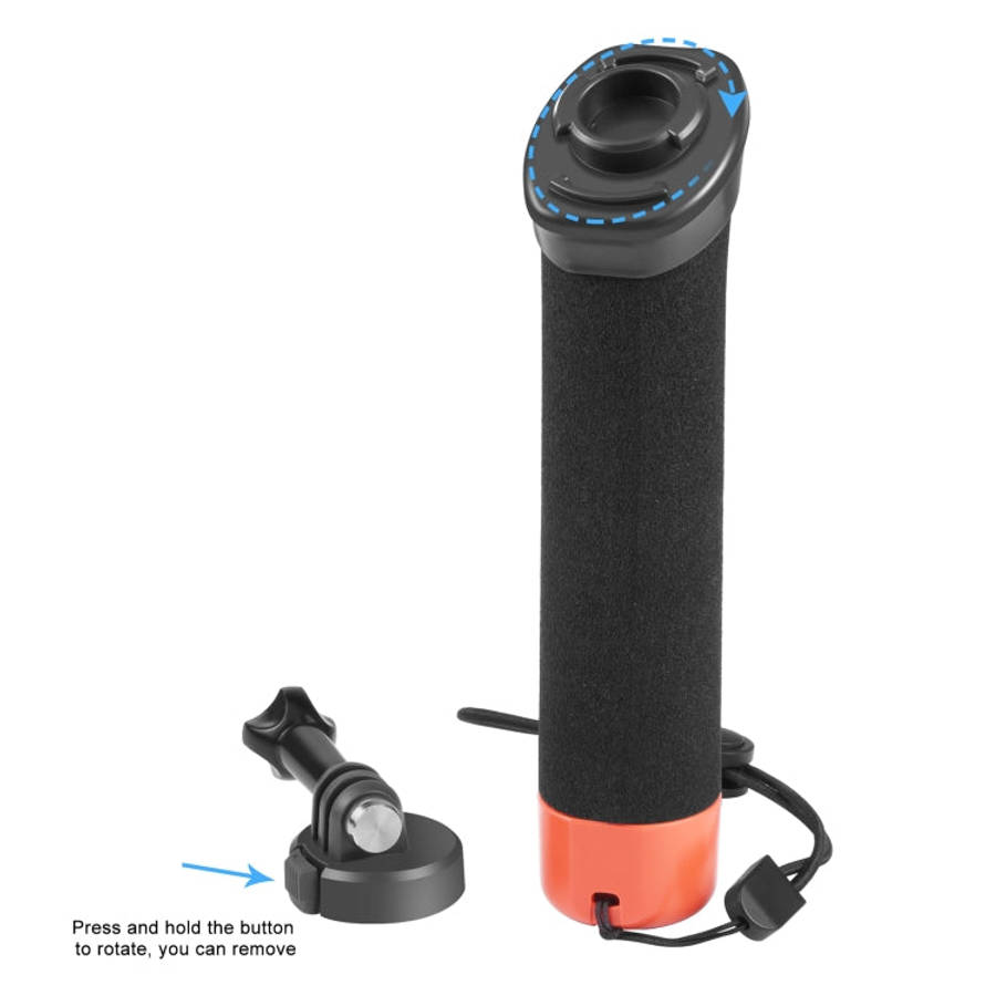 PULUZ Floating Foam Hand Grip Buoyancy Rods with Strap & Quick-release Base for GoPro, Insta360, ...