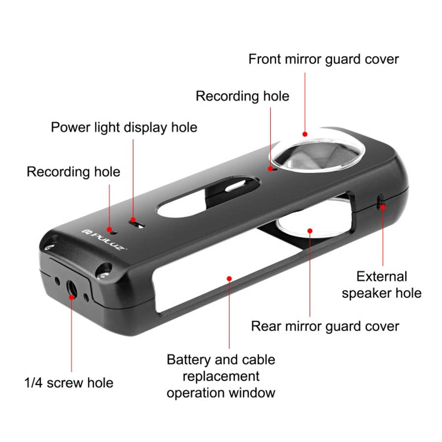 For Insta360 X3 PULUZ Metal Protective Cage Rig Housing Frame with Lens Protector, Metal Frame wi...