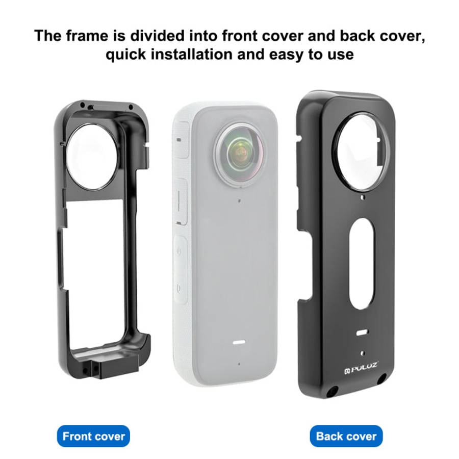 For Insta360 X3 PULUZ Metal Protective Cage Rig Housing Frame with Lens Protector, Metal Frame wi...