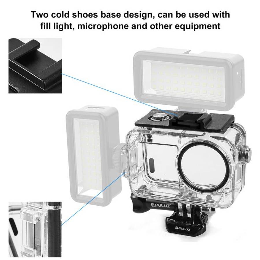 For DJI Osmo Action 5 Pro / 3 / 4 PULUZ 60m Underwater Waterproof Housing Diving Case with Cold S...