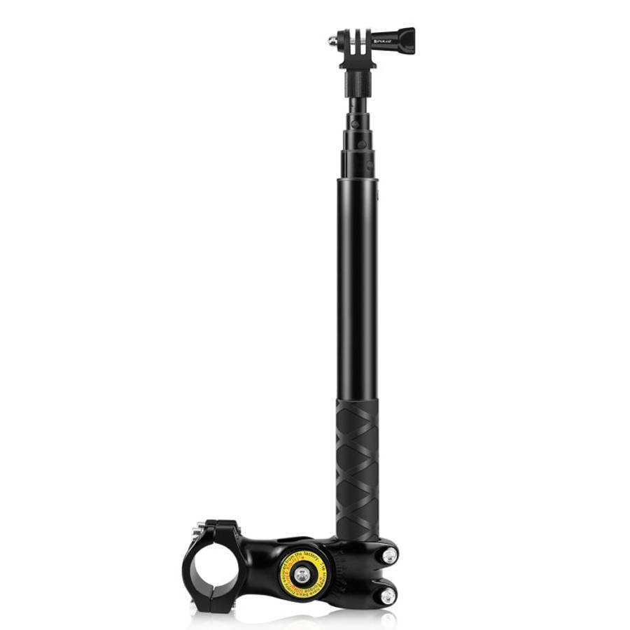 PULUZ Motorcycle Bicycle Handlebar Fixture Mount Camera Bracket Adapter with Monopod Stand, Motor...