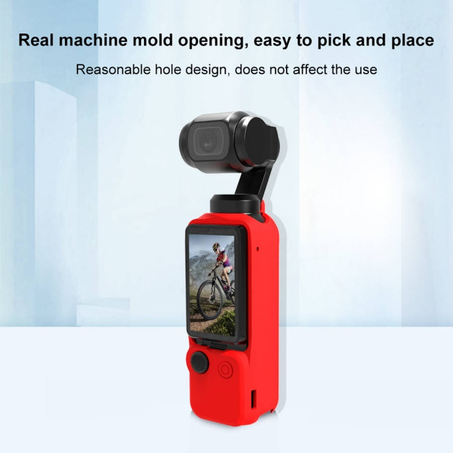 For DJI OSMO Pocket 3 PULUZ  3 in 1 Silicone Cover Case Set, Silicone Case Red, Silicone Case Whi...