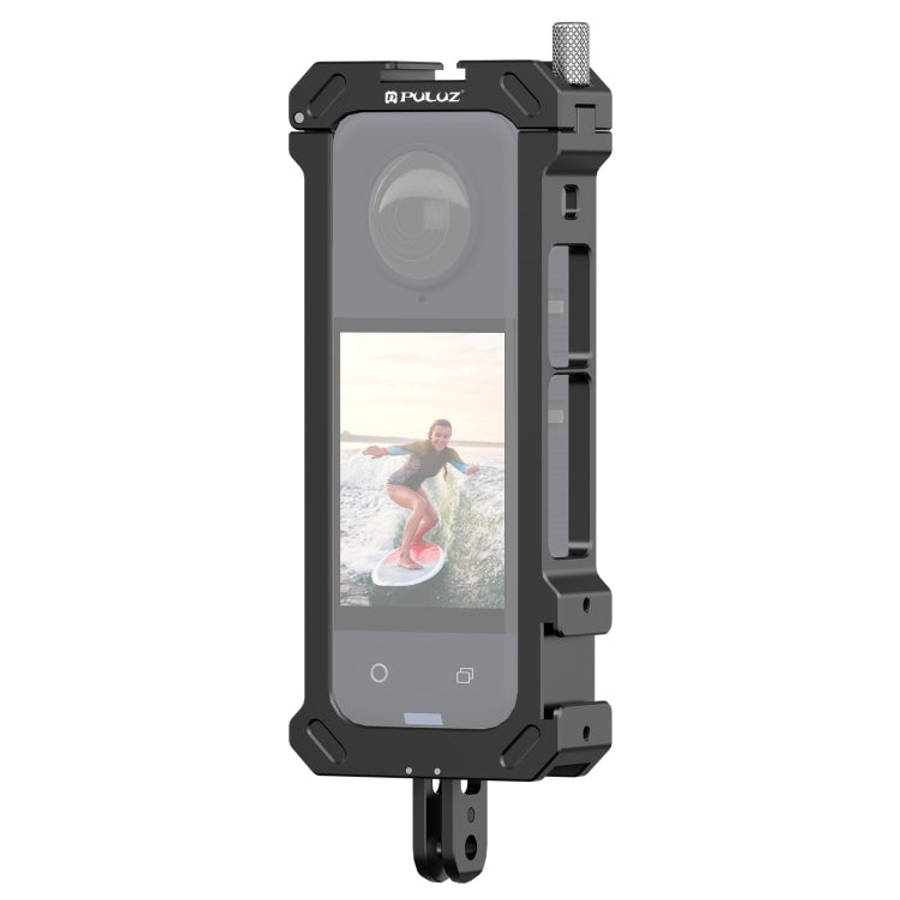 For Insta360 X4 PULUZ Metal Protective Cage Rig Housing Frame with Expand Cold Shoe Base & Tripod...