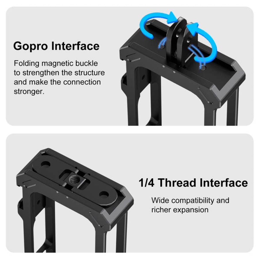 For Insta360 X4 PULUZ Metal Protective Cage Rig Housing Frame with Expand Cold Shoe Base & Tripod...