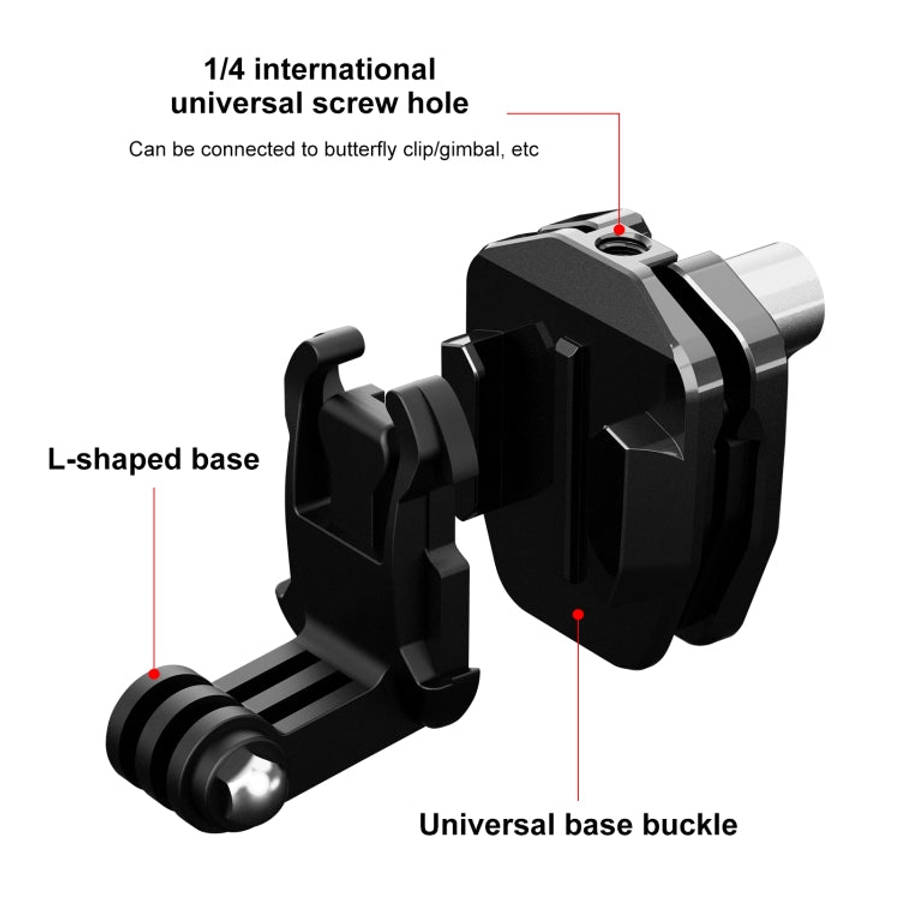 PULUZ Motorcycle Windshield Action Camera Mount Clip for GoPro Hero12 Black / DJI Osmo Action 4 /...