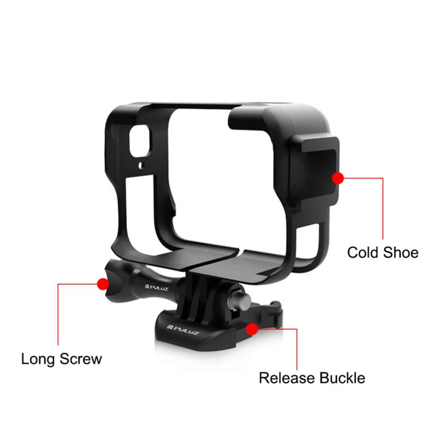For Insta360 Ace Pro PULUZ Plastic Cage Expansion Adapter Frame with Cold Shoe Base, For Insta360...