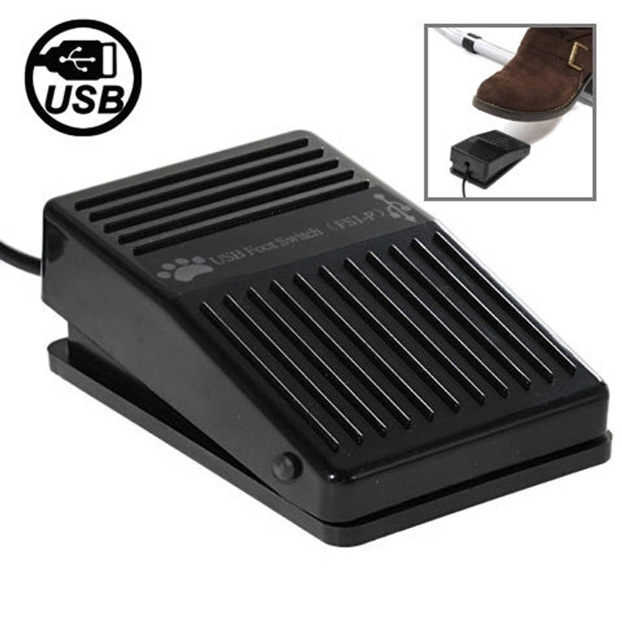 USB Foot Pedal Control Switch Game Pad Keyboard Adapter for Computer, 1 Foot Switch