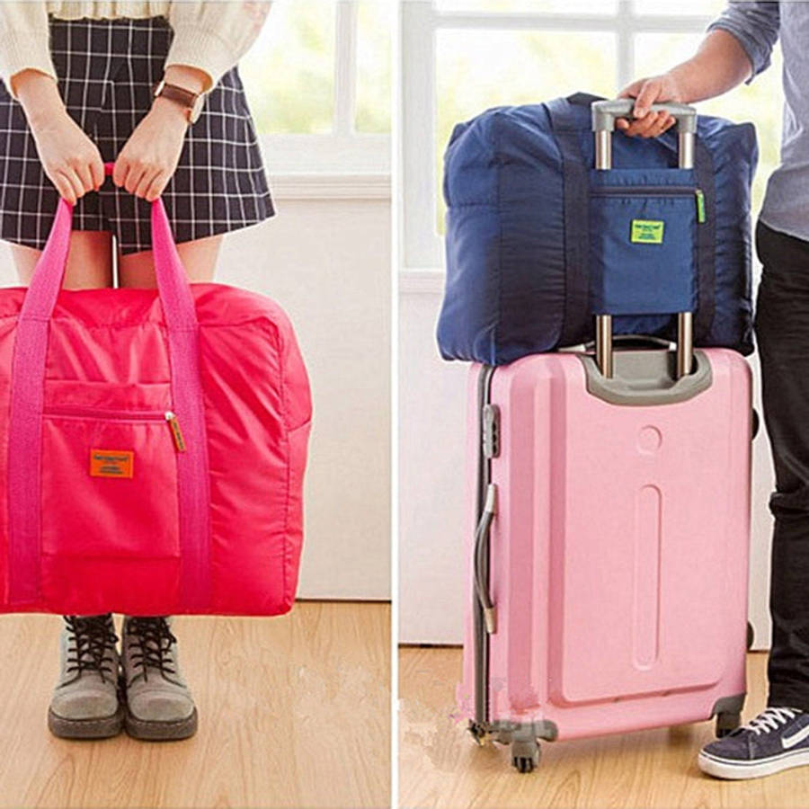 Embellish Multi-functional Portable Waterproof  Large Capacity Nylon Foldable Pouch Storage Bag f...