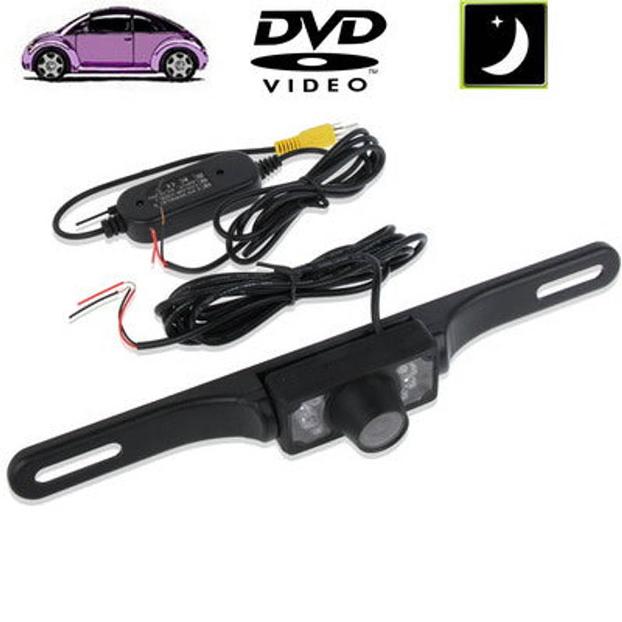 6 LED IR Infrared Waterproof Night Vision Wireless License Plate Frame Astern Backsight Rear View...
