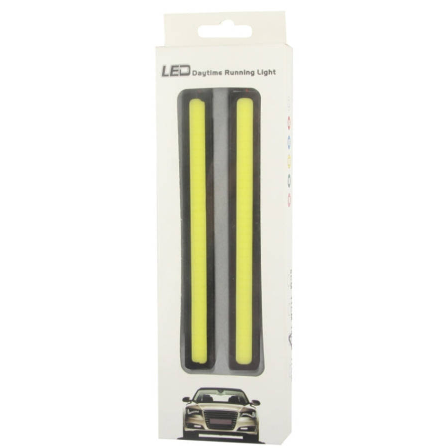 2 x 6W DIY White LED Daytime Running Light / DRL Lamp, Length: 17cm, Length: 17cm(Black)