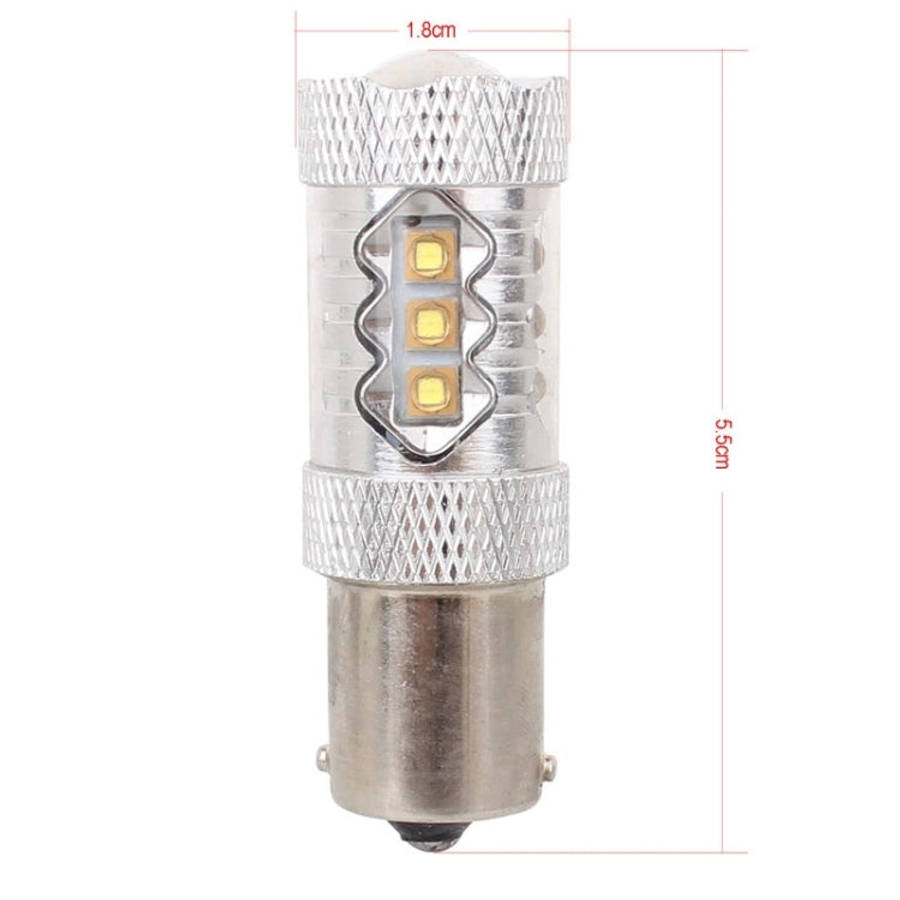1156/BA15S 80W 800LM 6500K White Light 16-3535-LEDs Car Backup Light , Constant Current , DC12-24...