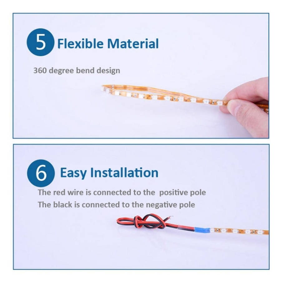 5 PCS Flow Style 45 LED 3528 SMD Waterproof Flexible Car Strip Light for Car Decoration, DC 12V, ...