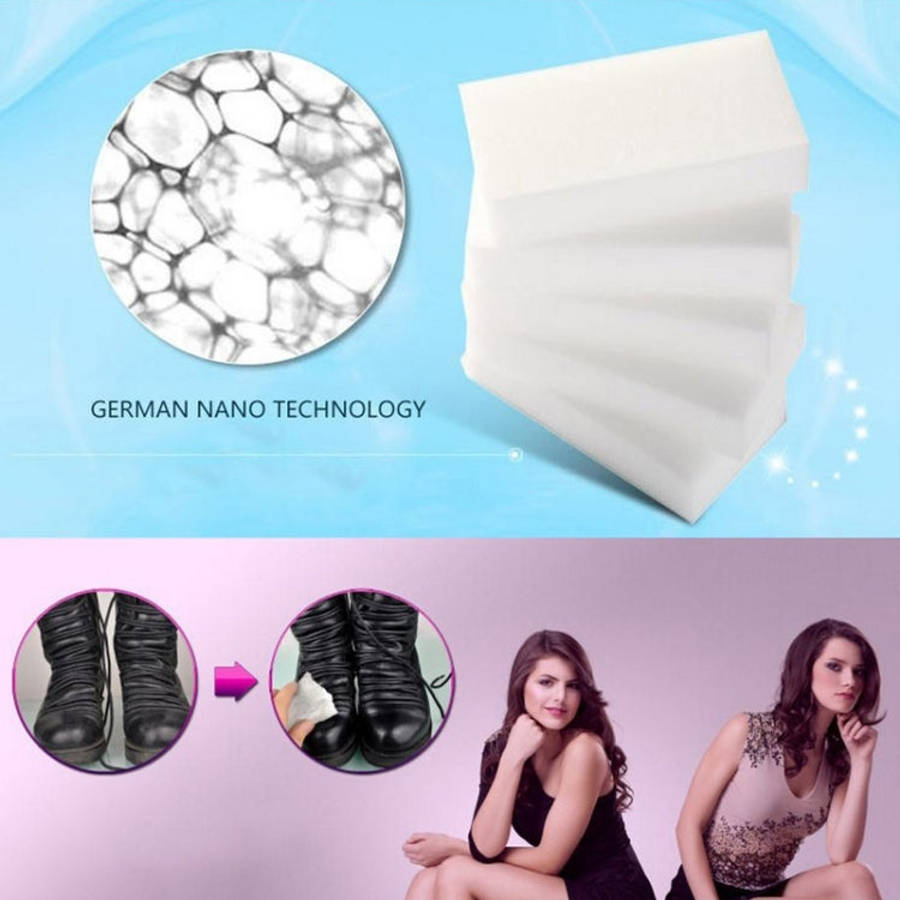 Magic Nanometer Cleaning Sponge with Strong Decontamination, Size: 10cm x 6cm x 2cm, Nanometer Cl...