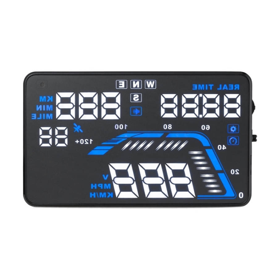 Q7 5.5 inch Car GPS HUD Vehicle-mounted Head Up Display Security System, Support Speed & Real Tim...