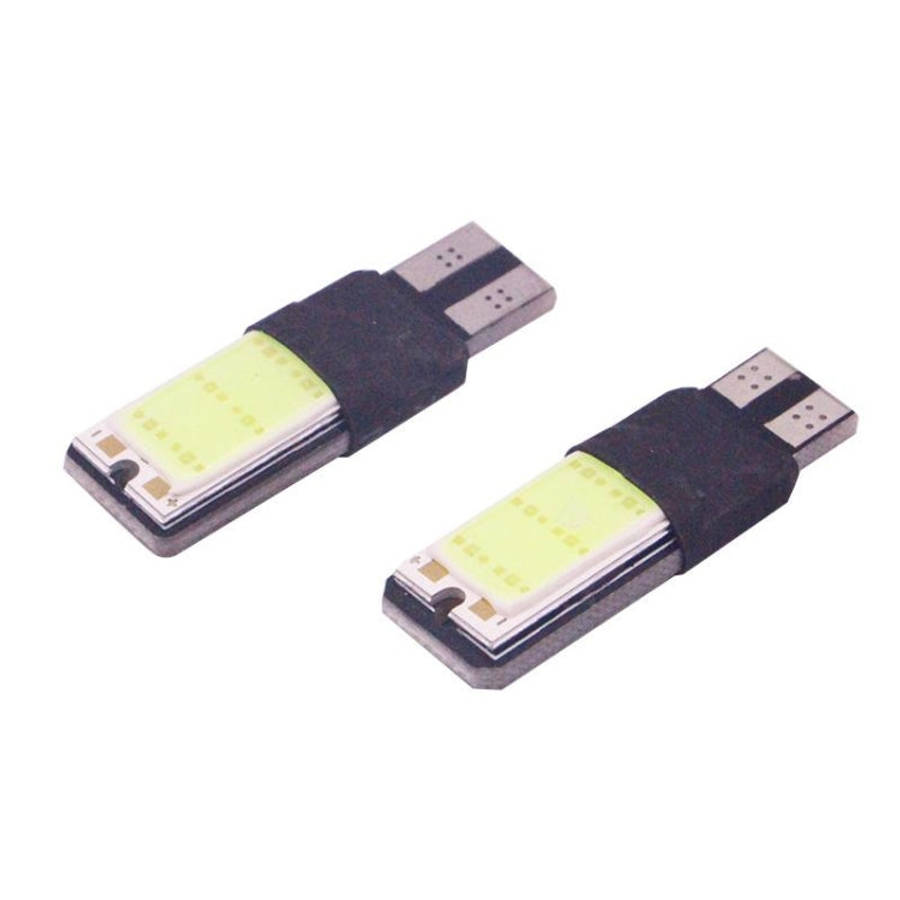 2 PCS T10 3W 160-180LM 2 LED Ice Blue COB LED Decode Car Clearance Lights Lamp, DC12V, 2 LED COB ...