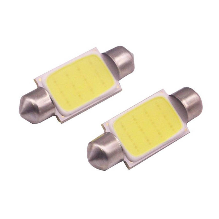 2 PCS 39mm 1.5W 80LM White Light 1 COB LED License Plate Reading Lights Car Light Bulb, 39mm
