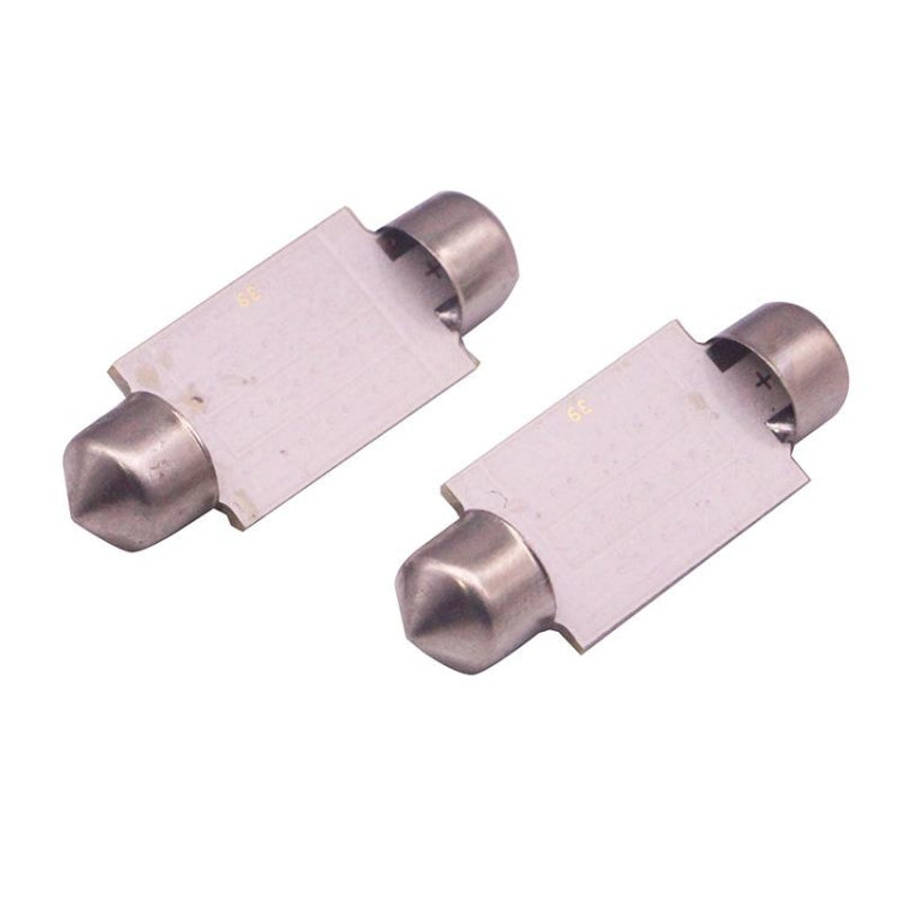 2 PCS 39mm 1.5W 80LM White Light 1 COB LED License Plate Reading Lights Car Light Bulb, 39mm