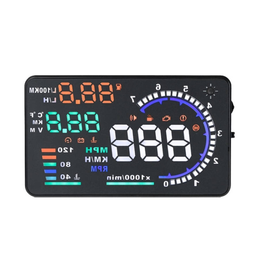 A8 5.5 inch Car OBDII HUD Warning System Vehicle-mounted Head Up Display Projector with LED, Supp...