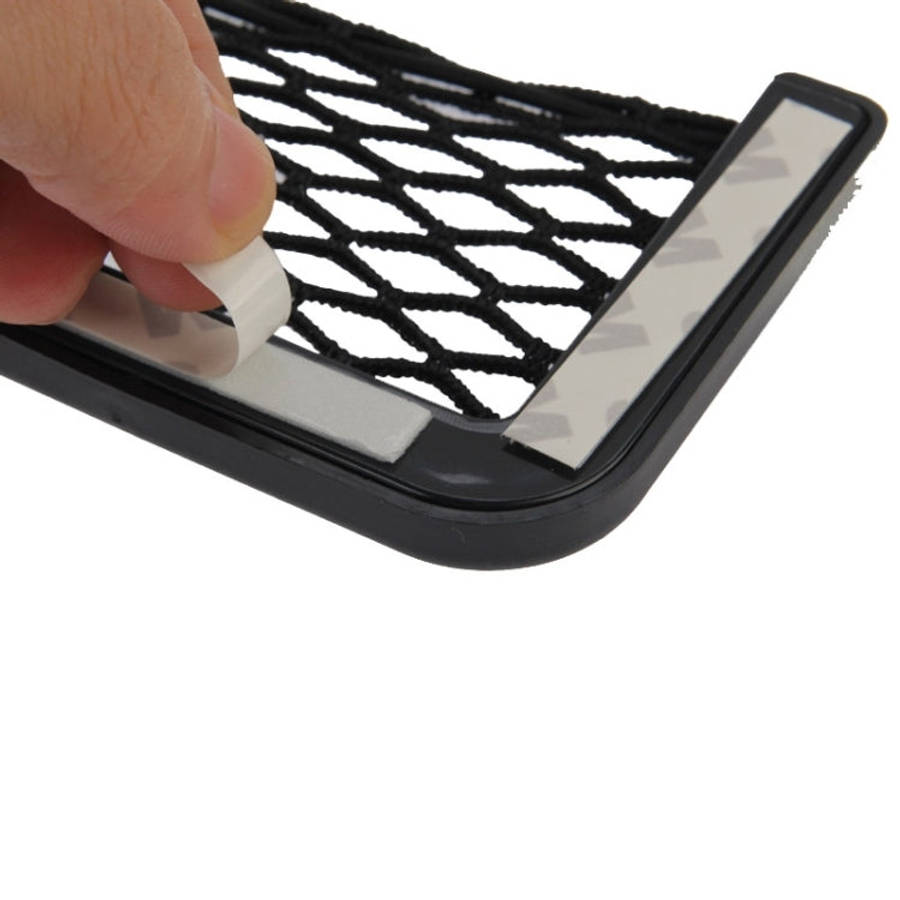 Car Net Pockets 20cm x 8cm Automotive Storage String Bag with Adhesive, 20 x 8cm