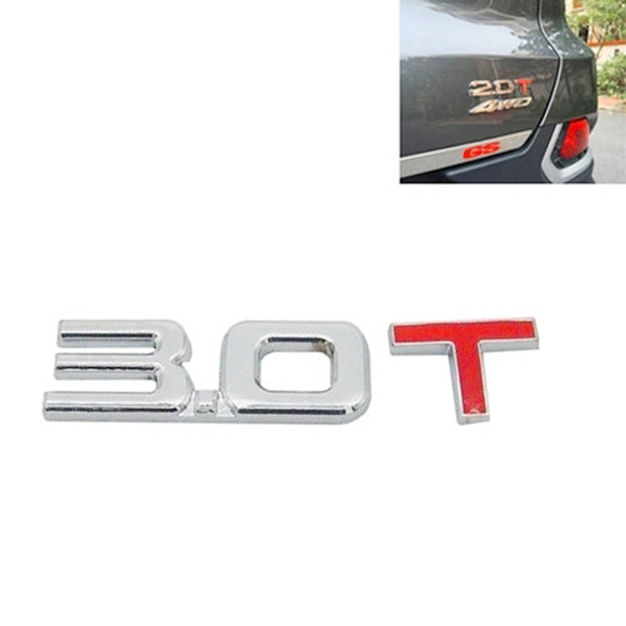 3D Universal Decal Chromed Metal Car Emblem Badge Sticker Car Trailer Gas Displacement Identifica...