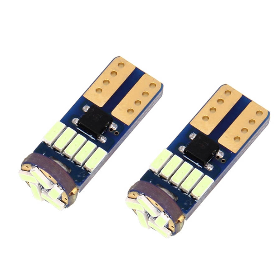 2PCS T10 3W 450LM 15 LED 4014 SMD LED Decode Error-Free Canbus Car Clearance Lamp,DC12V, 15 LED 4...