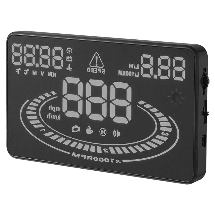 E300 5.5 inch Car OBDII / EUOBD HUD Vehicle-mounted Head Up Display Security System, Support Spee...
