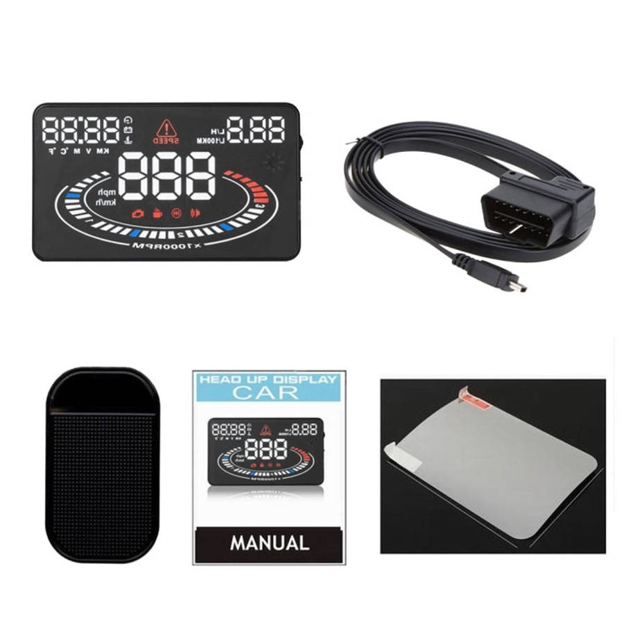 E300 5.5 inch Car OBDII / EUOBD HUD Vehicle-mounted Head Up Display Security System, Support Spee...
