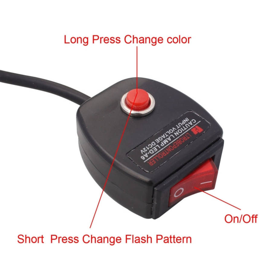 2 PCS  6 inch 6 LED 2 x 18W Car Flash Warning Light Red + Blue Change White Waterproof Emergency ...