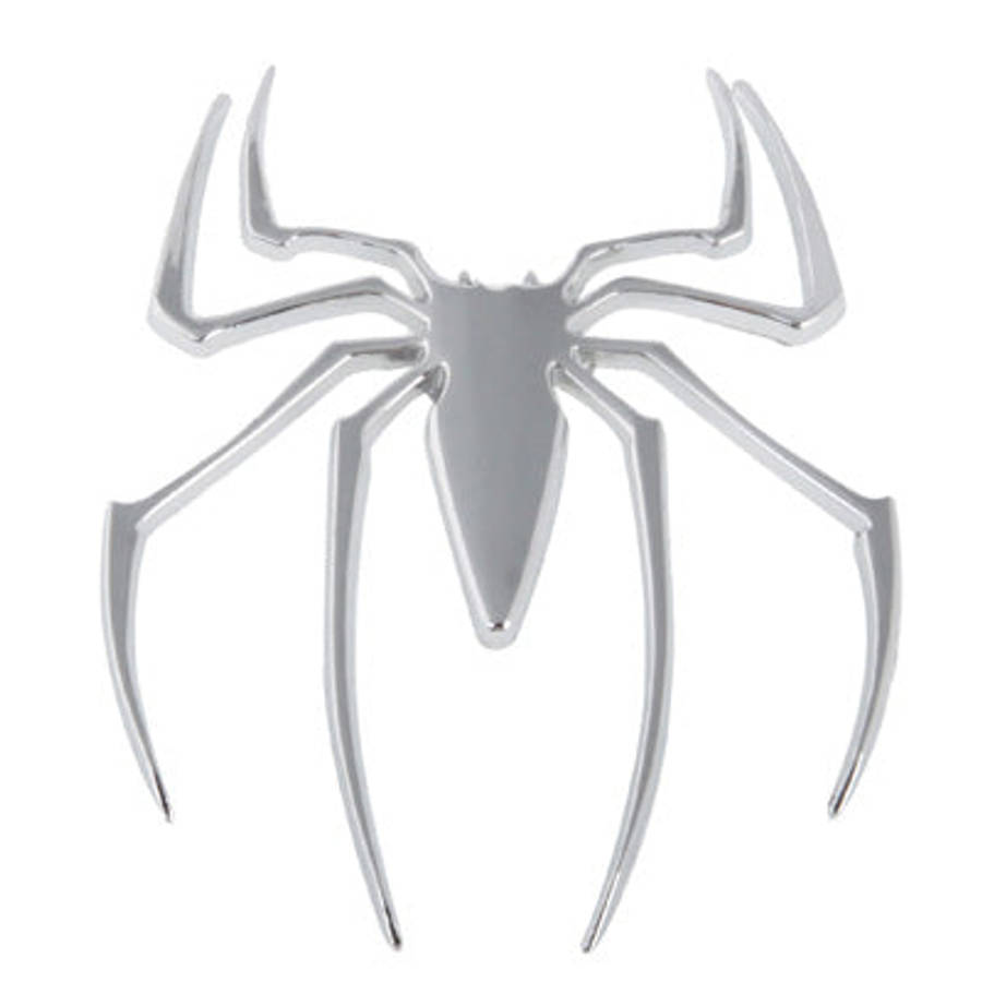 Metal Spider Style Chrome Badges, Spider