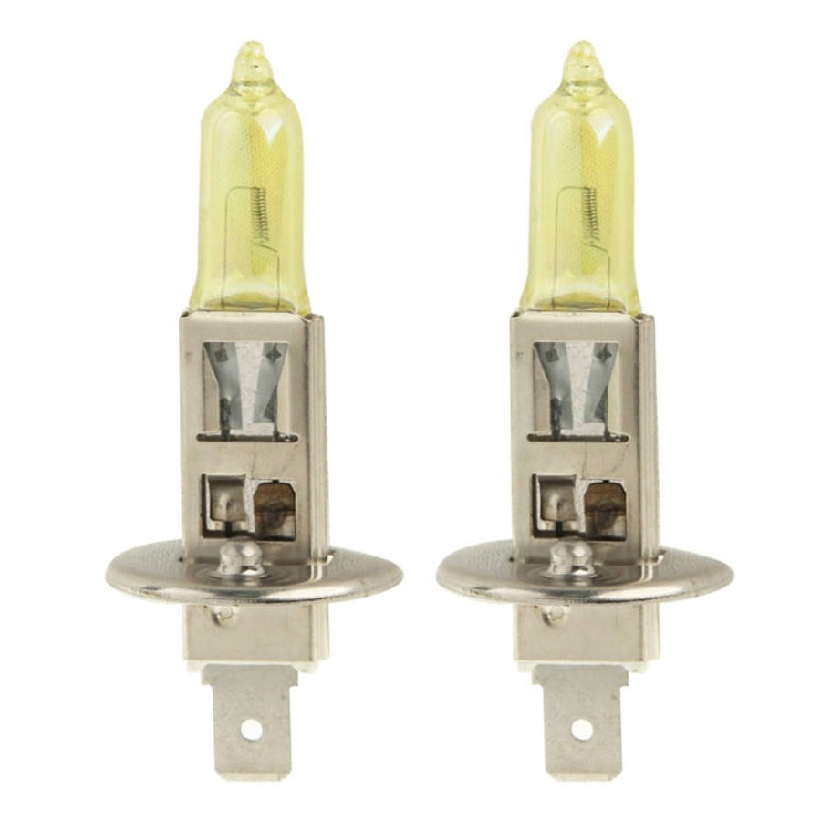 2 X H1 HOD Halogen Bulbs 12V 100W 2400 LM 3500K Yellow Light Headlights, H1
