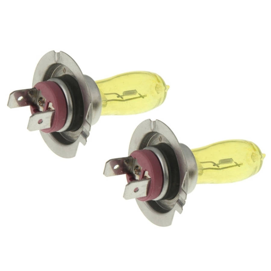 2 X H7 HOD Halogen Bulbs 12V 100W 2400 LM 3500K Yellow Light Headlights, H7
