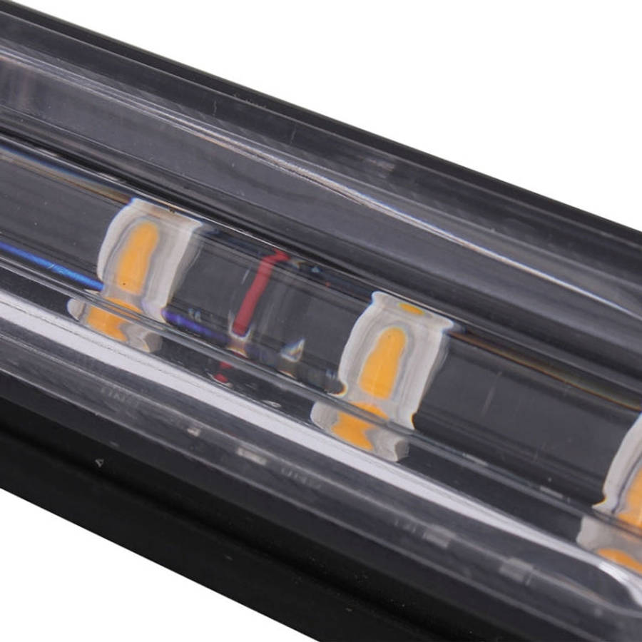 12W 720LM 4-LED 18 Flash Patterns Car Strobe Emergency Warning Light Lamp, DC 12V, 4-LED Yellow L...