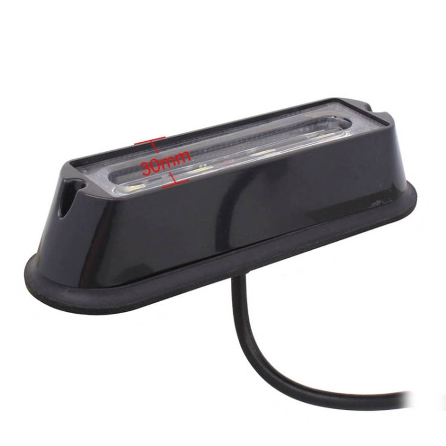 12W 720LM 4-LED 18 Flash Patterns Car Strobe Emergency Warning Light Lamp, DC 12V, 4-LED Yellow L...