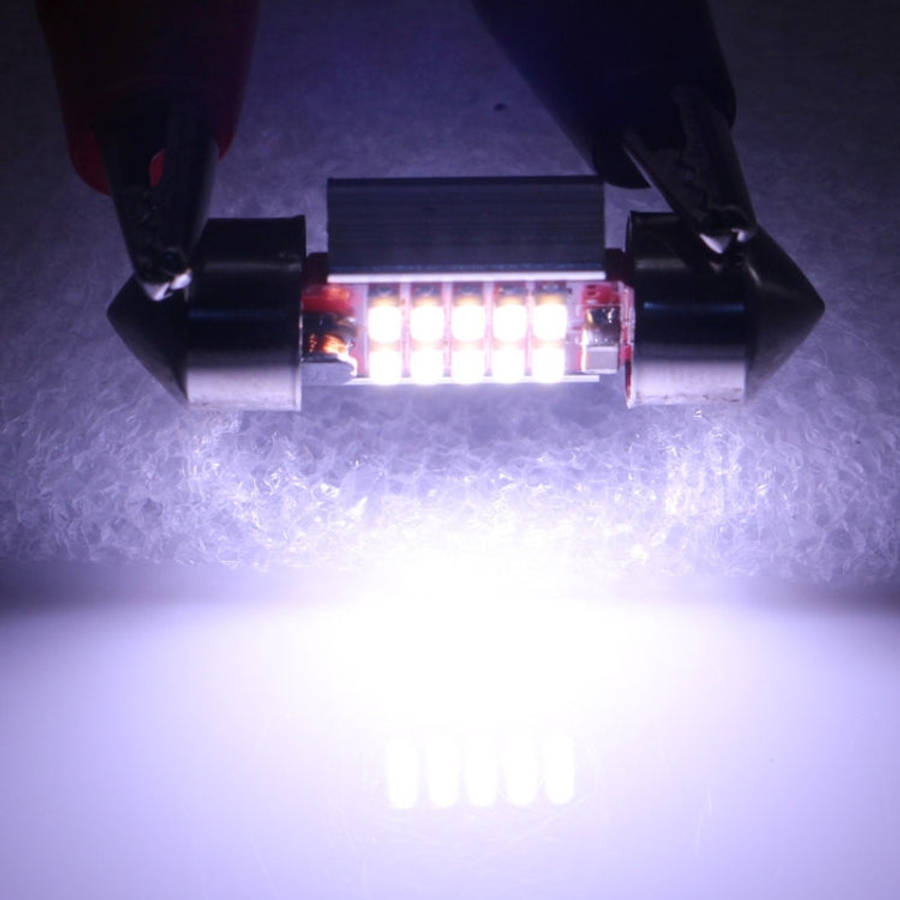 2 PCS 31mm 3W 180LM White Light 10 LED SMD 4014 CANBUS License Plate Reading Lights Car Light Bul...