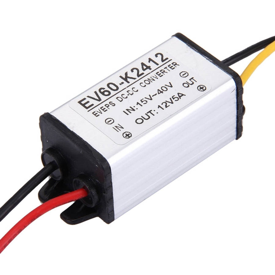 EV60-K2412 15-40V To 12V 5A 60W Car Audio Power Adapter DC-DC Converter Step Down Module, Car Aud...