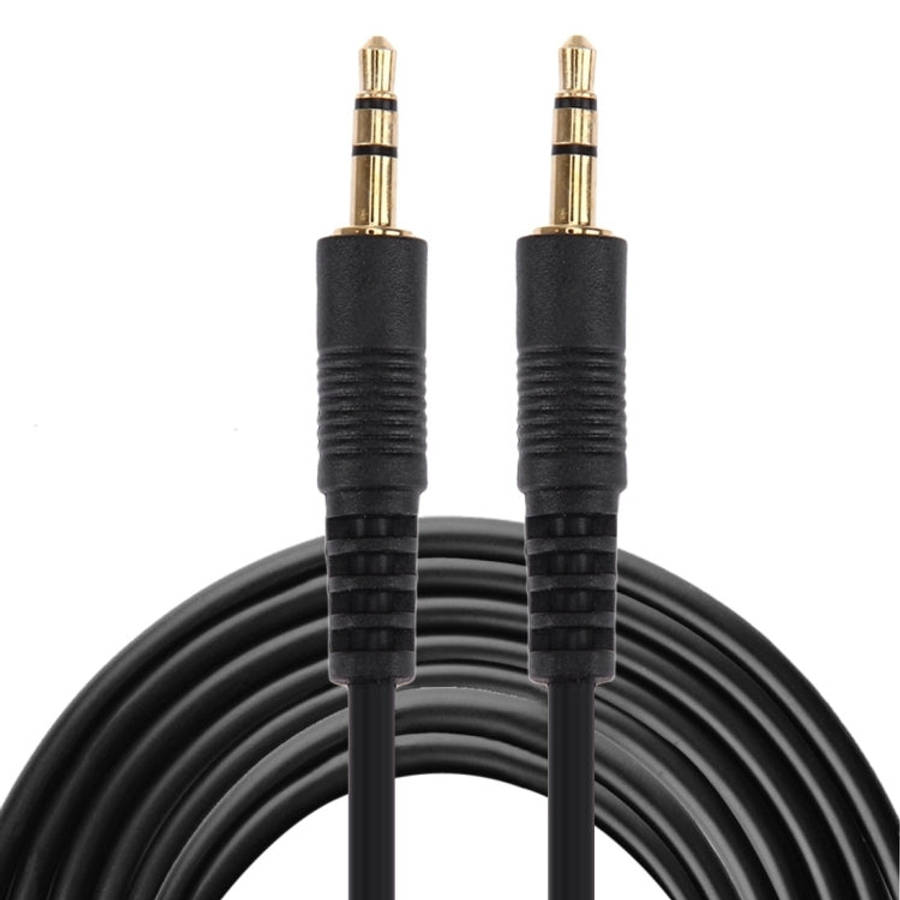 Aux Cable, 3.5mm Male Mini Plug Stereo Audio Cable, Length: 5m (Black + Gold Plated Connector), L...