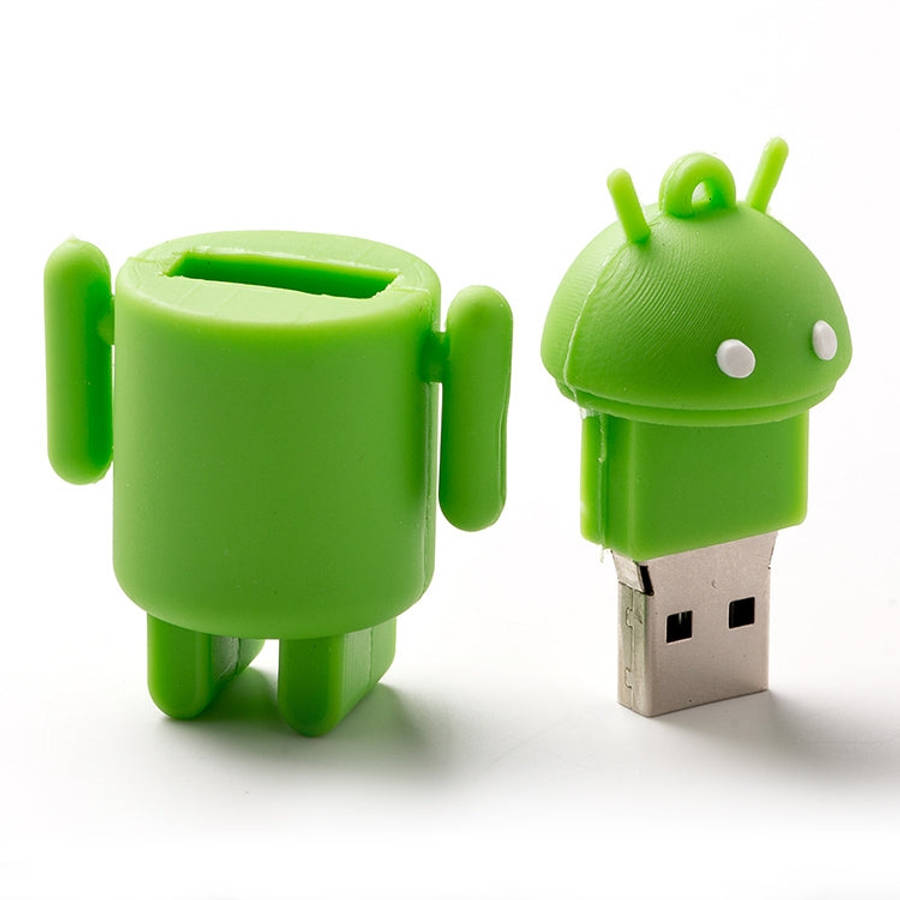 4GB Android Robot Style USB Flash Disk (Green), 4GB