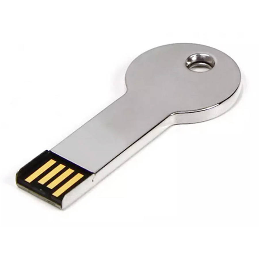 Silver Metal Key Style USB 2.0 Flash Disk (32GB)(Silver), 32GB