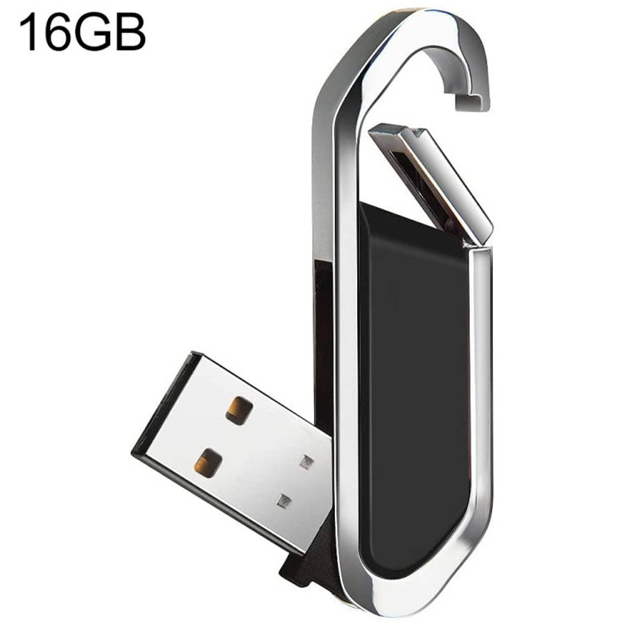 16GB Metallic Keychains Style USB 2.0 Flash Disk (Black), 16GB (Black)
