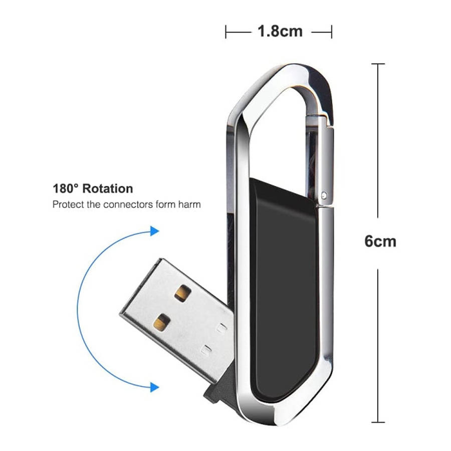 16GB Metallic Keychains Style USB 2.0 Flash Disk (Black), 16GB (Black)