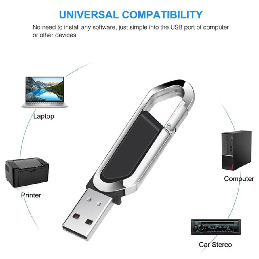 16GB Metallic Keychains Style USB 2.0 Flash Disk (Black), 16GB (Black)