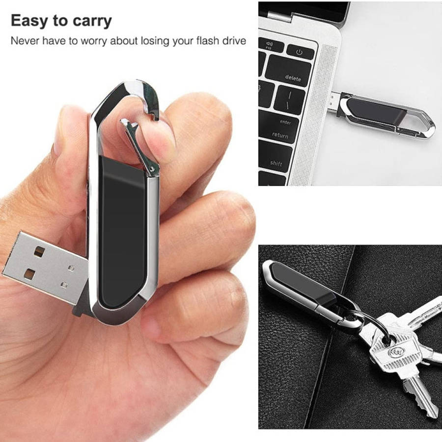 16GB Metallic Keychains Style USB 2.0 Flash Disk (Black), 16GB (Black)