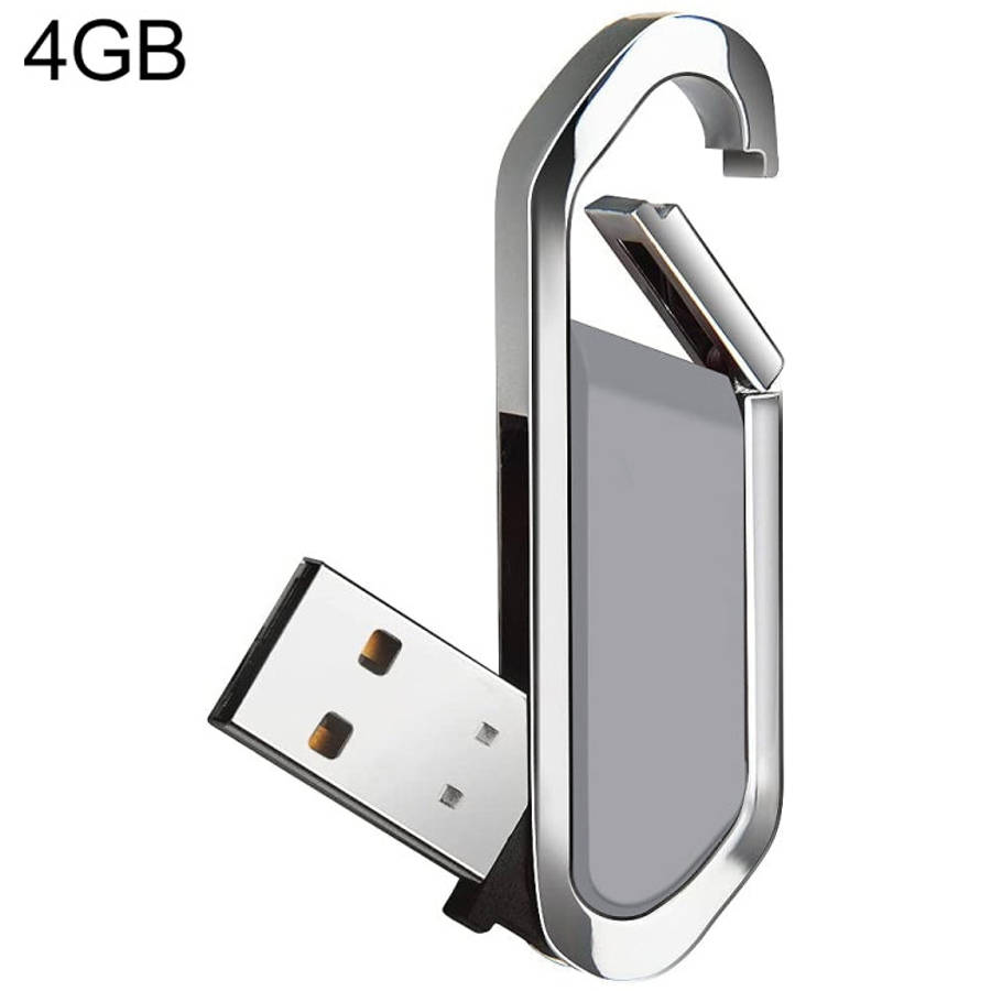 4GB Metallic Keychains Style USB 2.0 Flash Disk (Grey), 4GB (Grey)