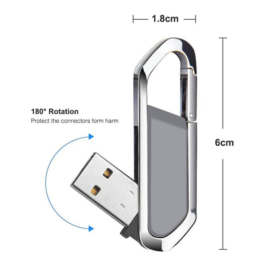 4GB Metallic Keychains Style USB 2.0 Flash Disk (Grey), 4GB (Grey)