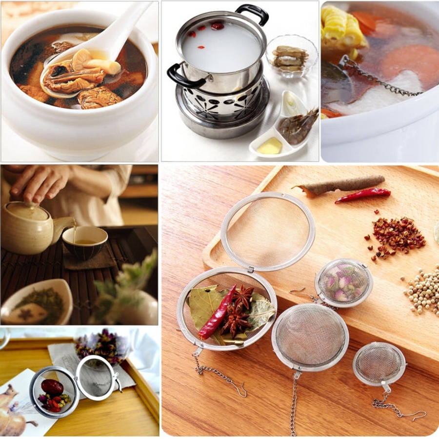 Mesh Tea Ball Infuser Stainless Steel Tea Strainers, Large