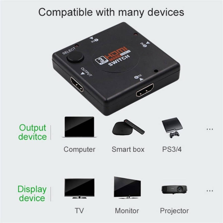3 Ports 1080P HDMI Switch, 3 Port 1080P HDMI